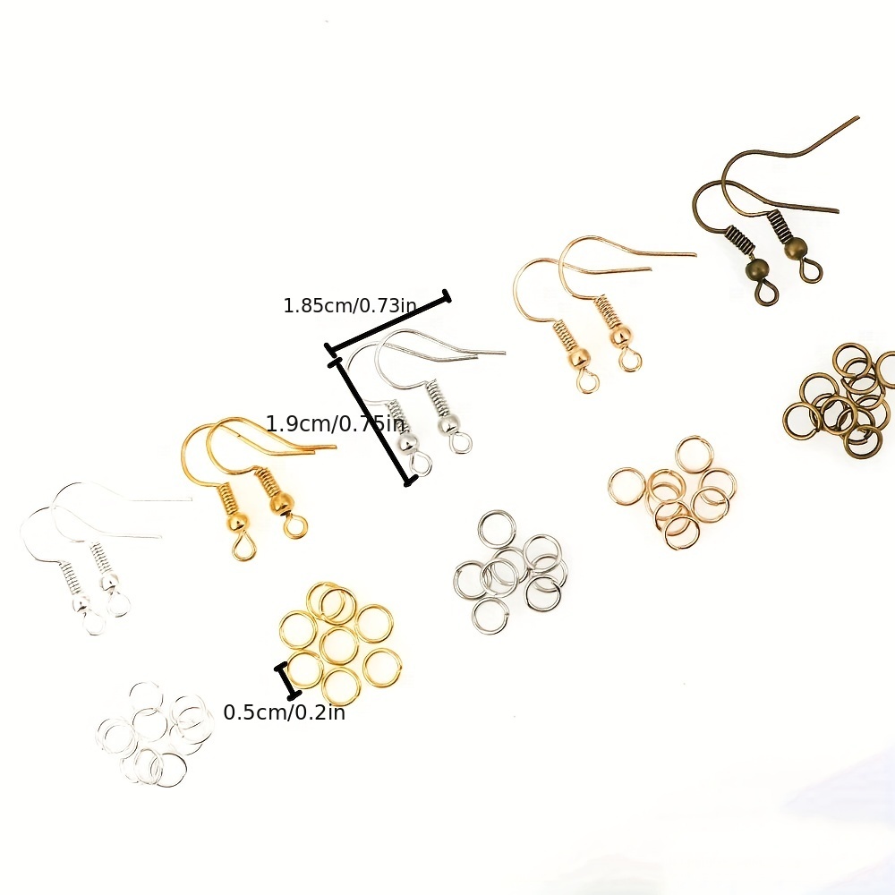 600PCS Iron Ear Hook And Ring for DIY Earring Making